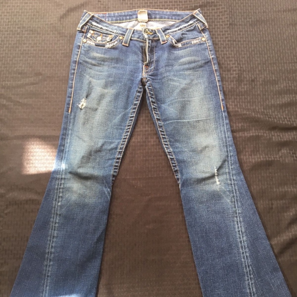 True Religion Distressed Boot Cut Jeans Sz: 30